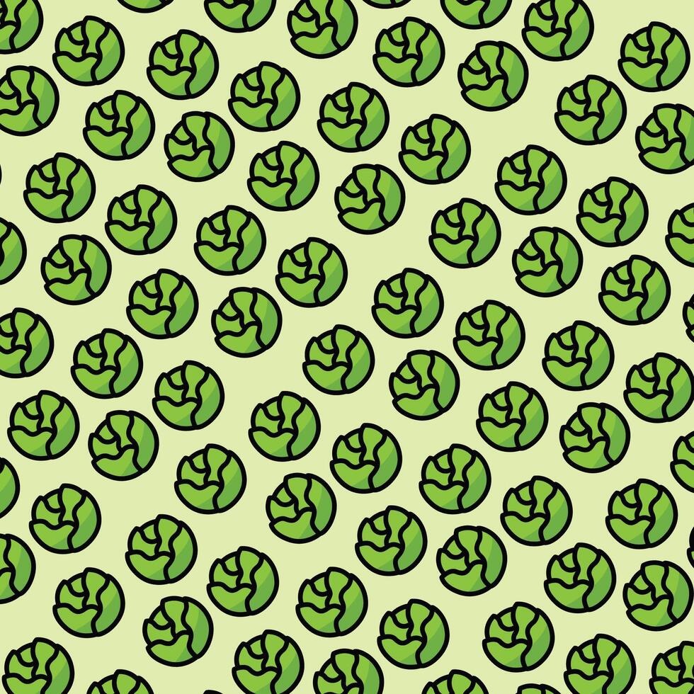 Brussels sprout pattern design or background vector