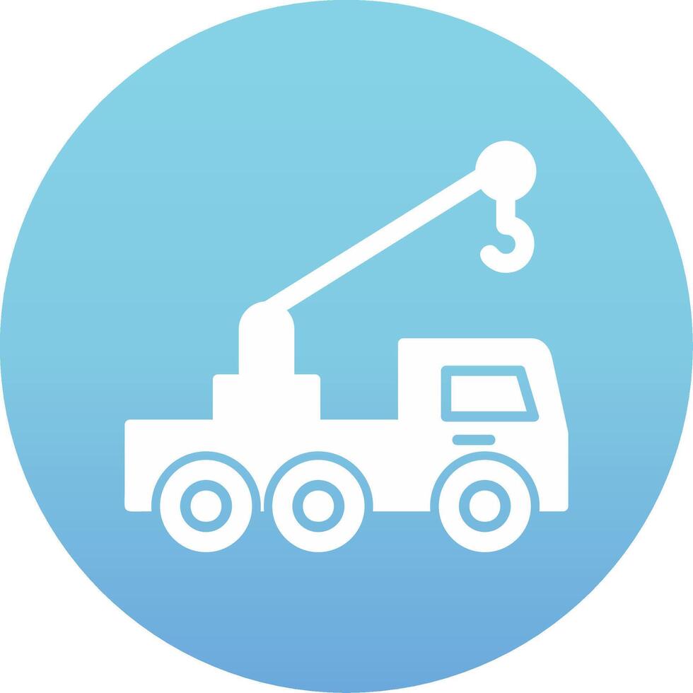 Lifting Crane Truck Vector Icon