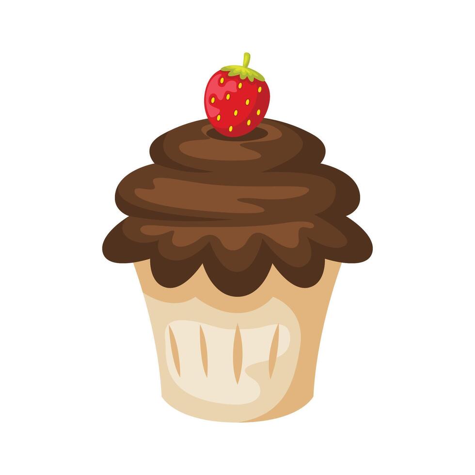 Cupcake icon illustration. Vector design