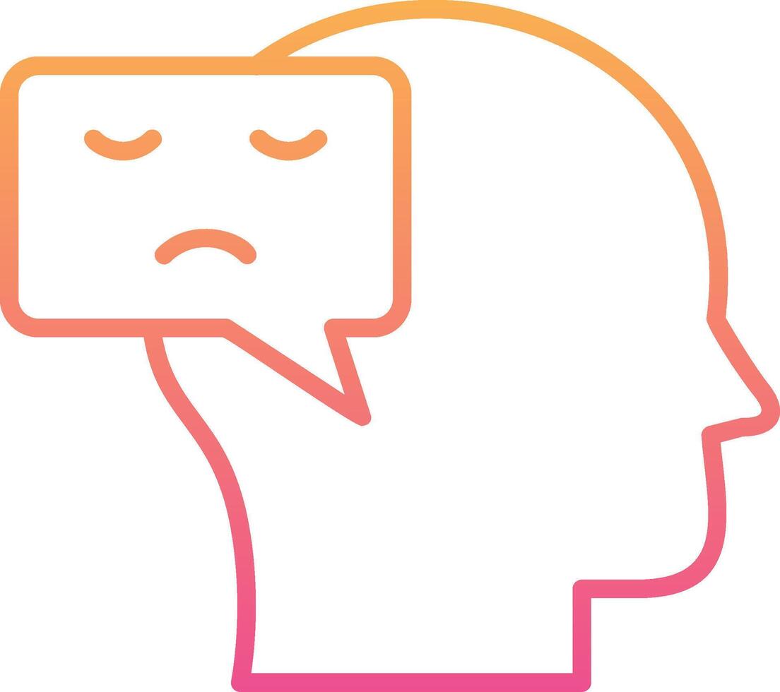 Negative Thinking Vector Icon