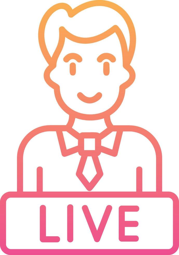 Live News Vector Icon