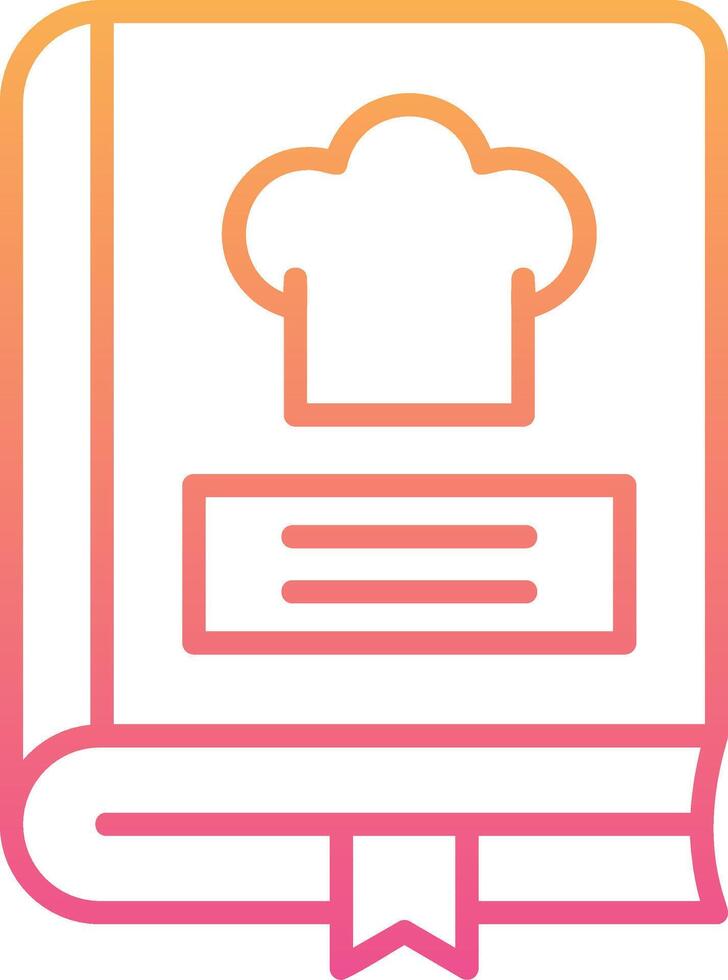 icono de vector de libro de recetas