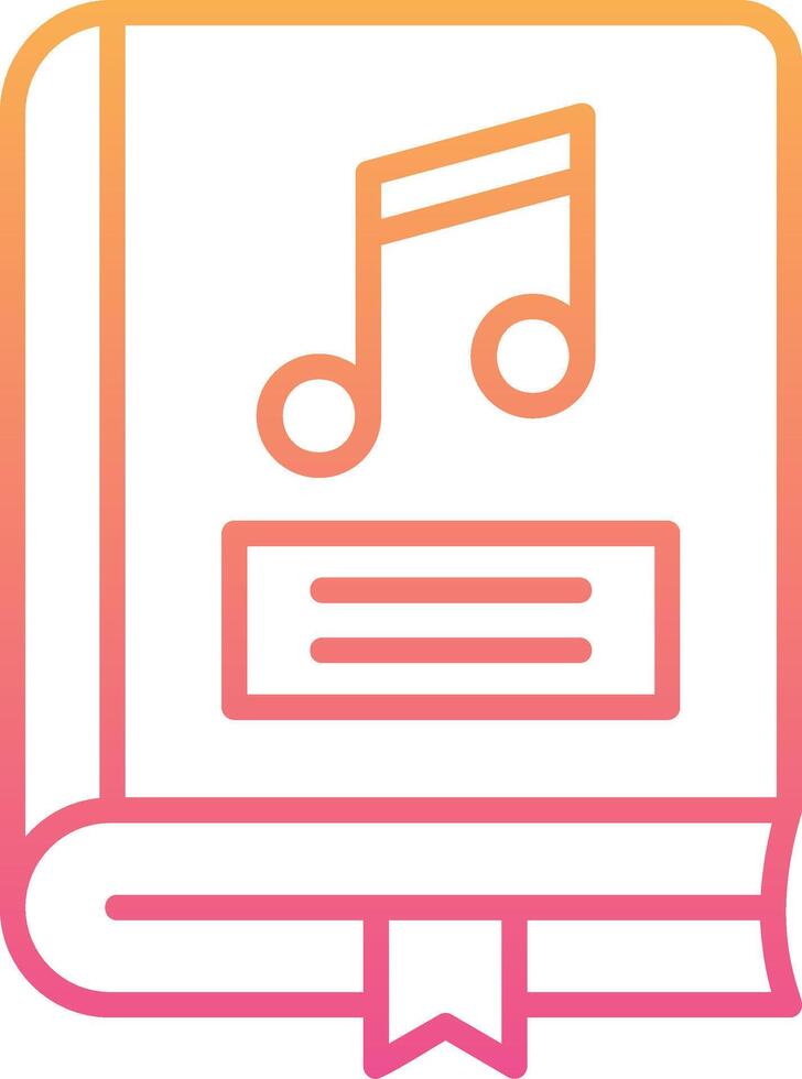 icono de vector de libro de música