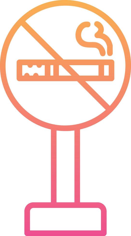 No Smoking Sign Board Vector Icon