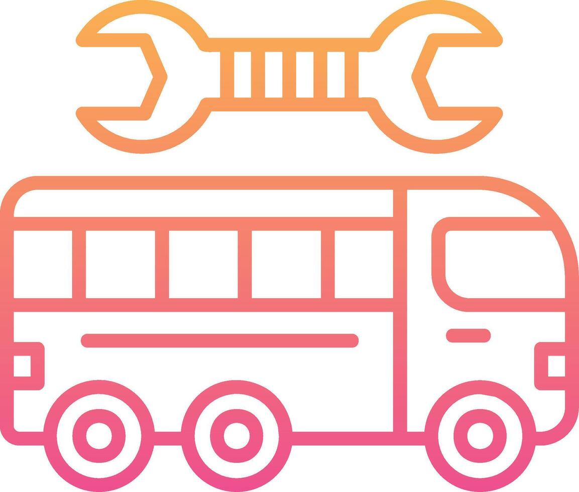 Repairing Bus Vector Icon