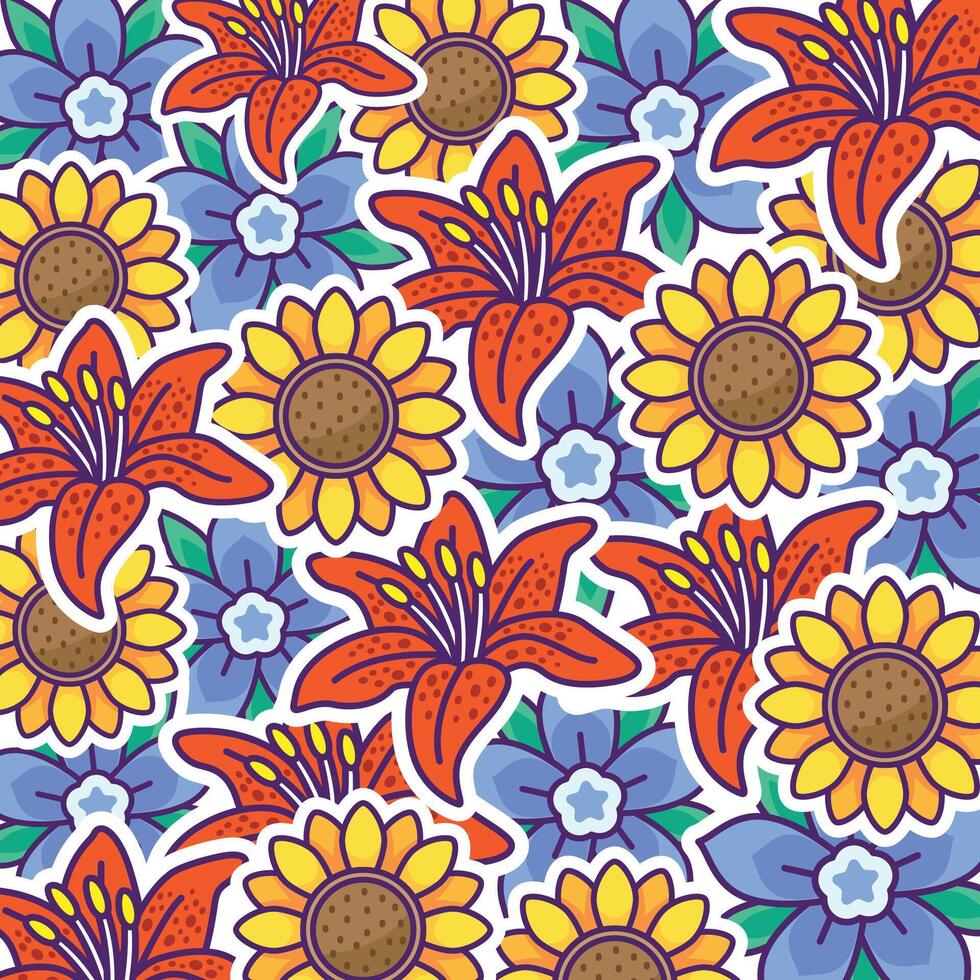 Elegant floral background design template vector