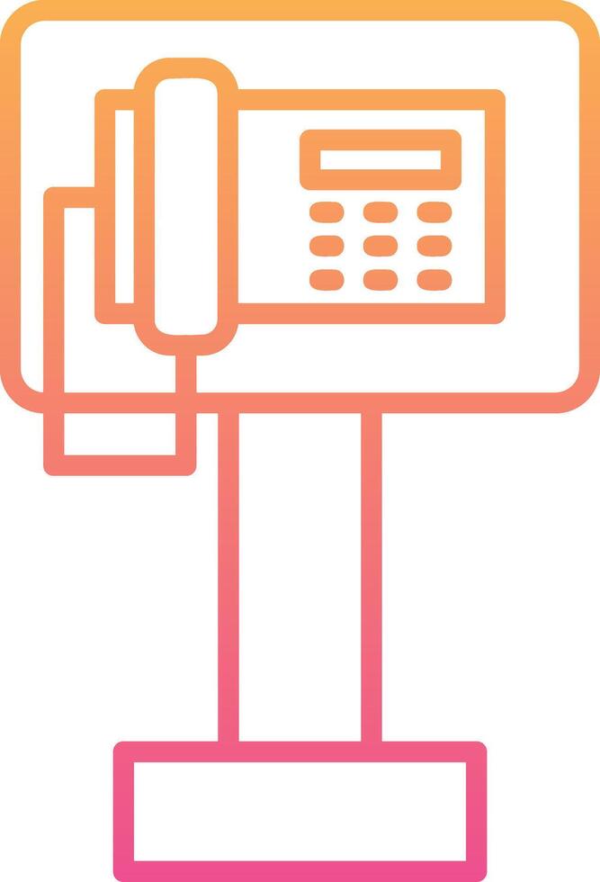 público teléfono vector icono