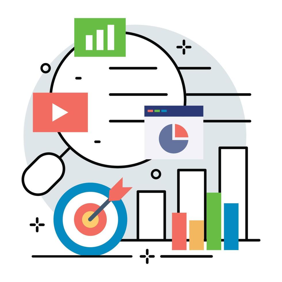 Analytics business illustration design. Vector design