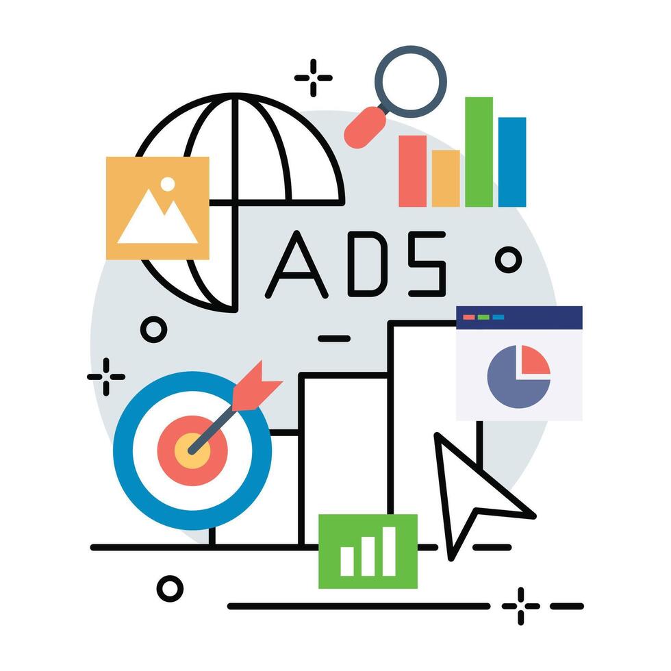 Ads promotion design illustration. Business promotion vector
