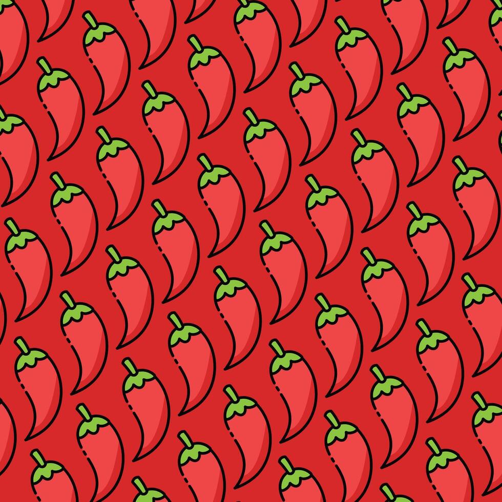 Chili pepper pattern design or background vector