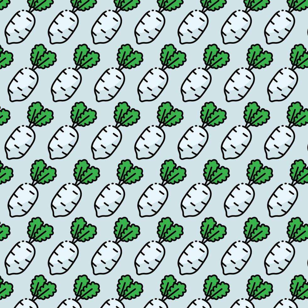 Radish pattern design or background vector