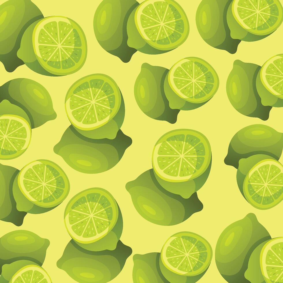 Lemon fruit pattern background design vector