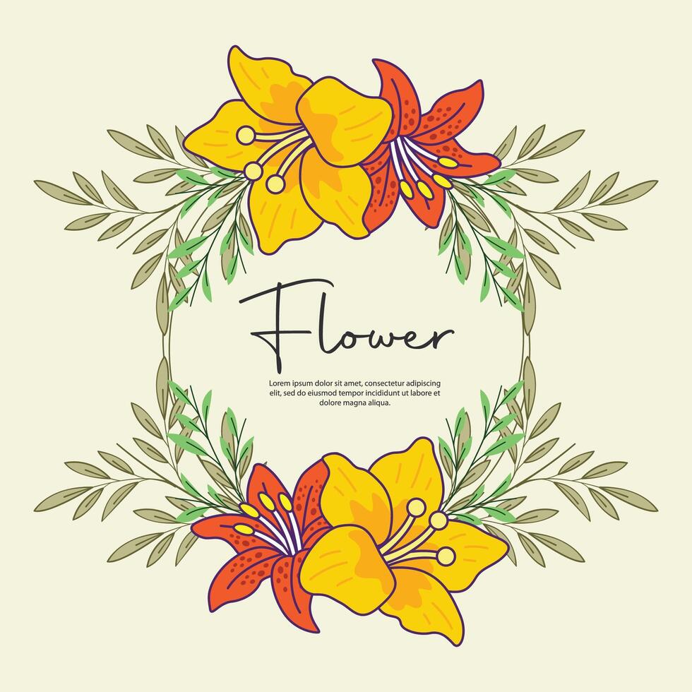 elemento floral marco colección diseño vector