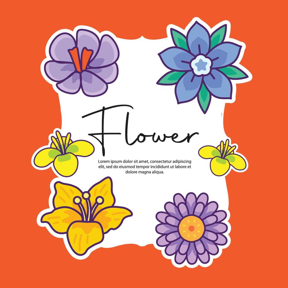 Hand drawn floral background design vector