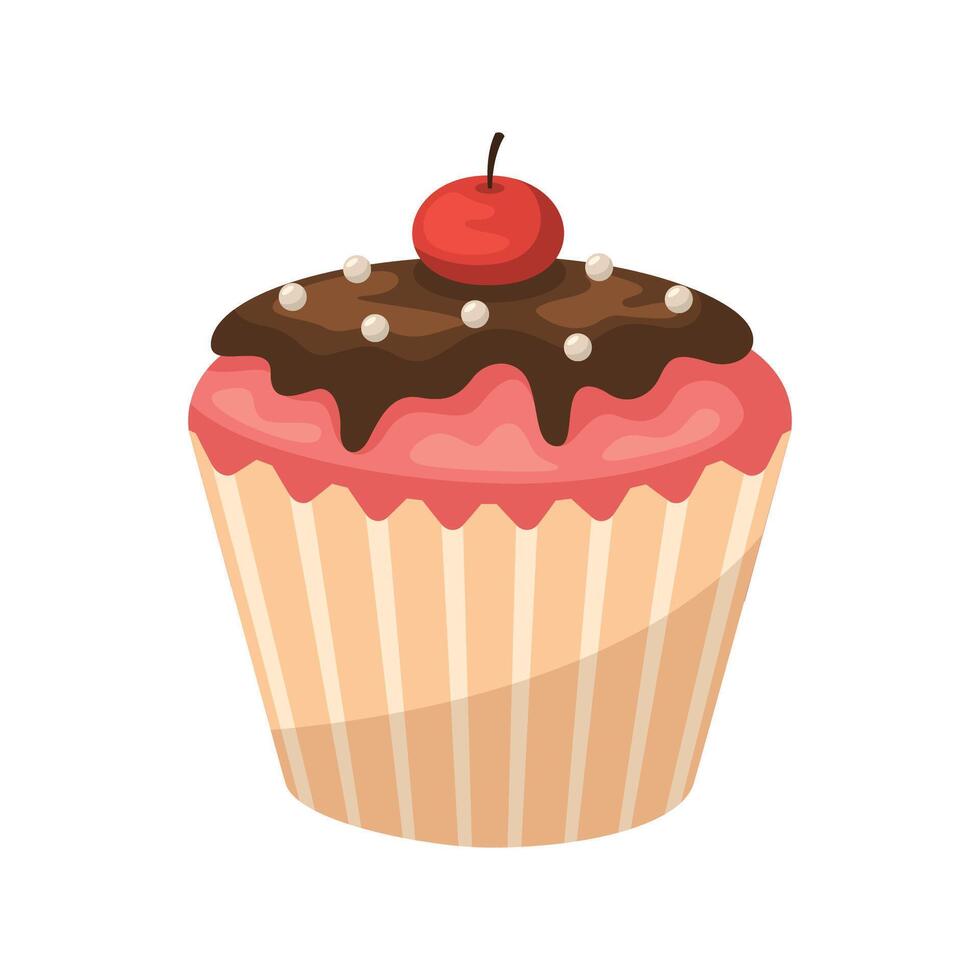 Cupcake icon illustration. Vector design