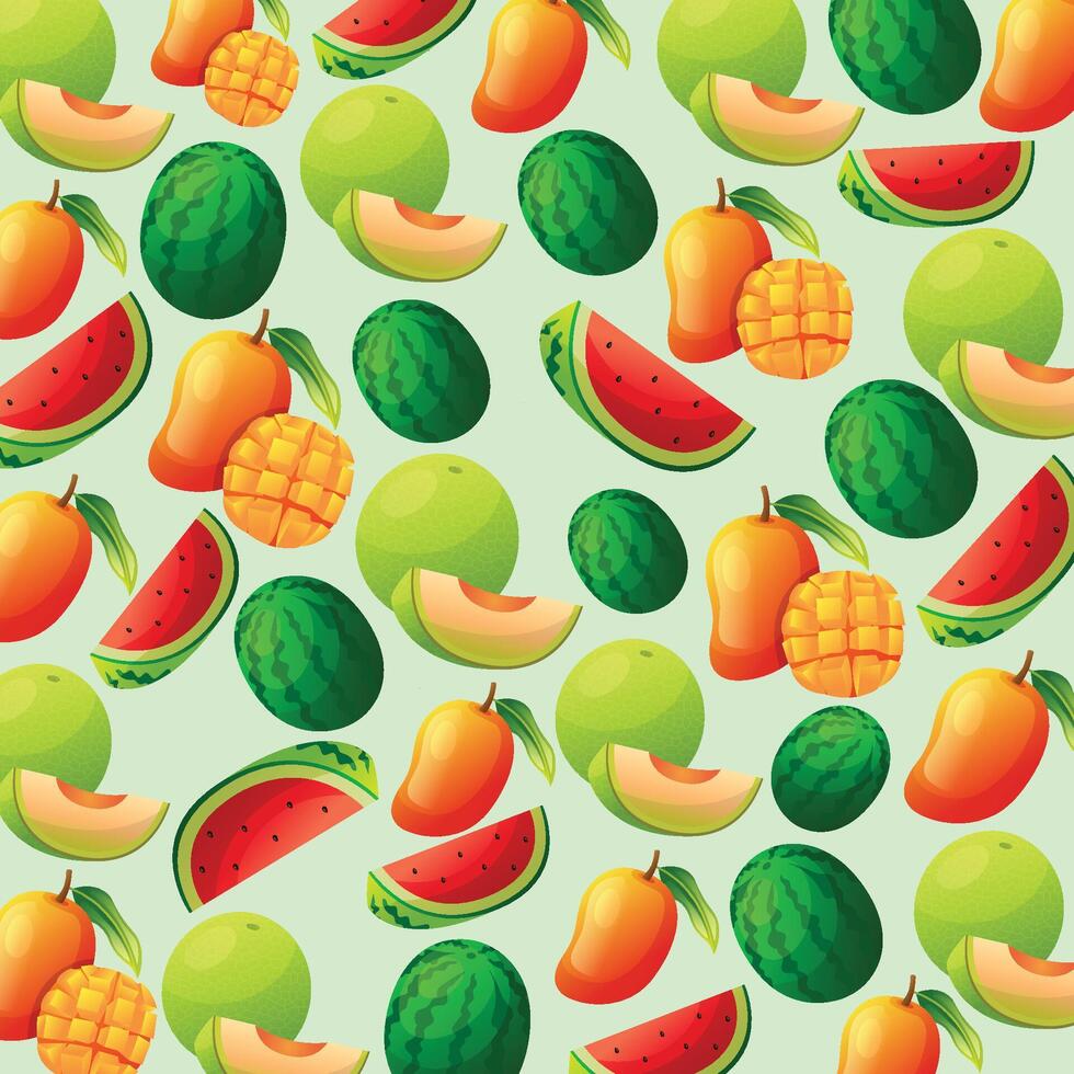 Fruit pattern background design vector