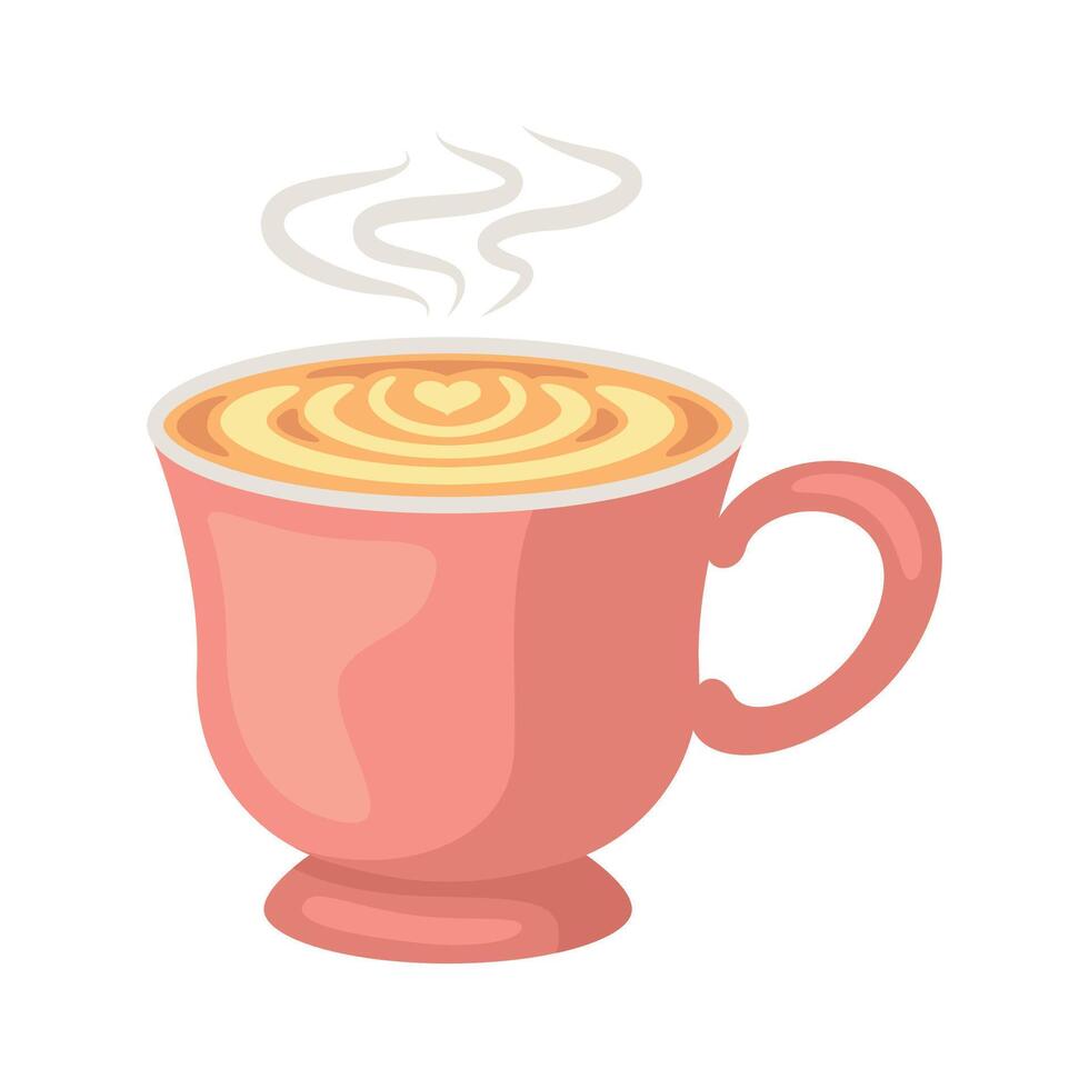 Hot chocolate coffee icon illustration. Vector design