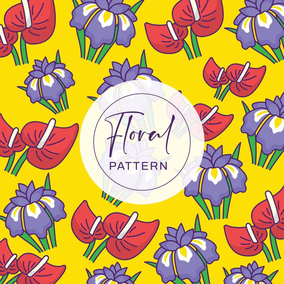 Design beautiful floral pattern background vector