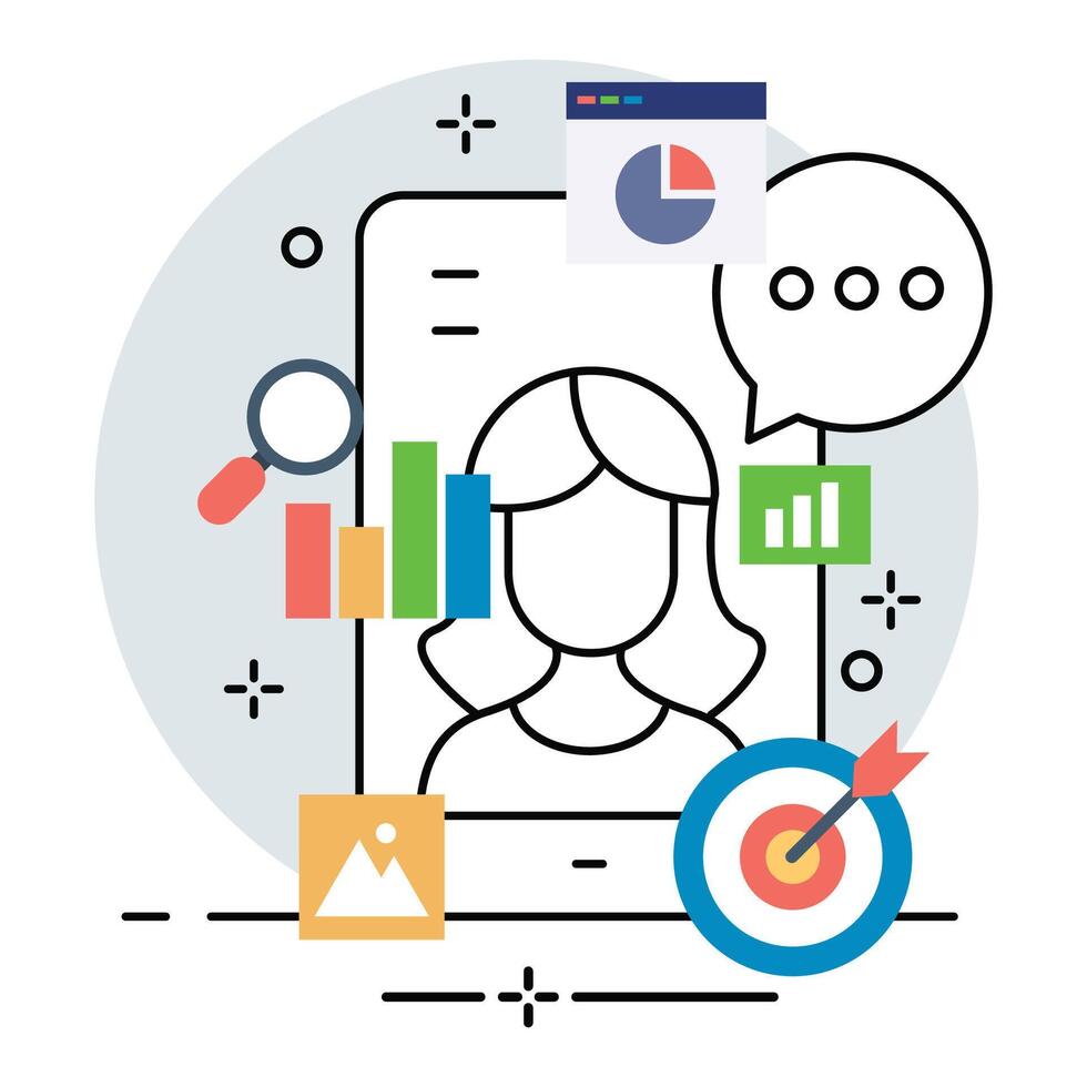 Illustration of digital assistant design. Vector design