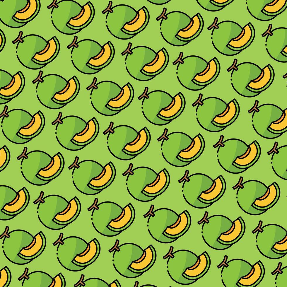 Melon pattern design or background vector
