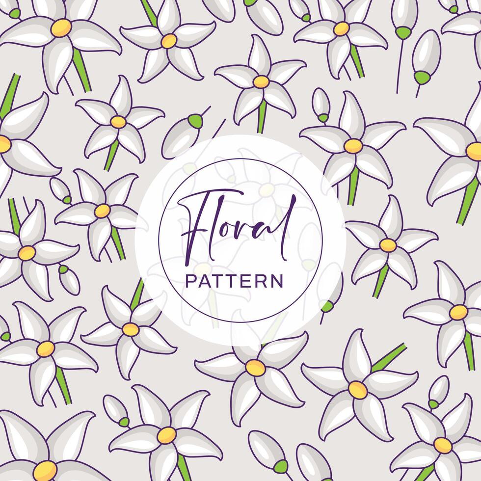 Design beautiful floral pattern background vector