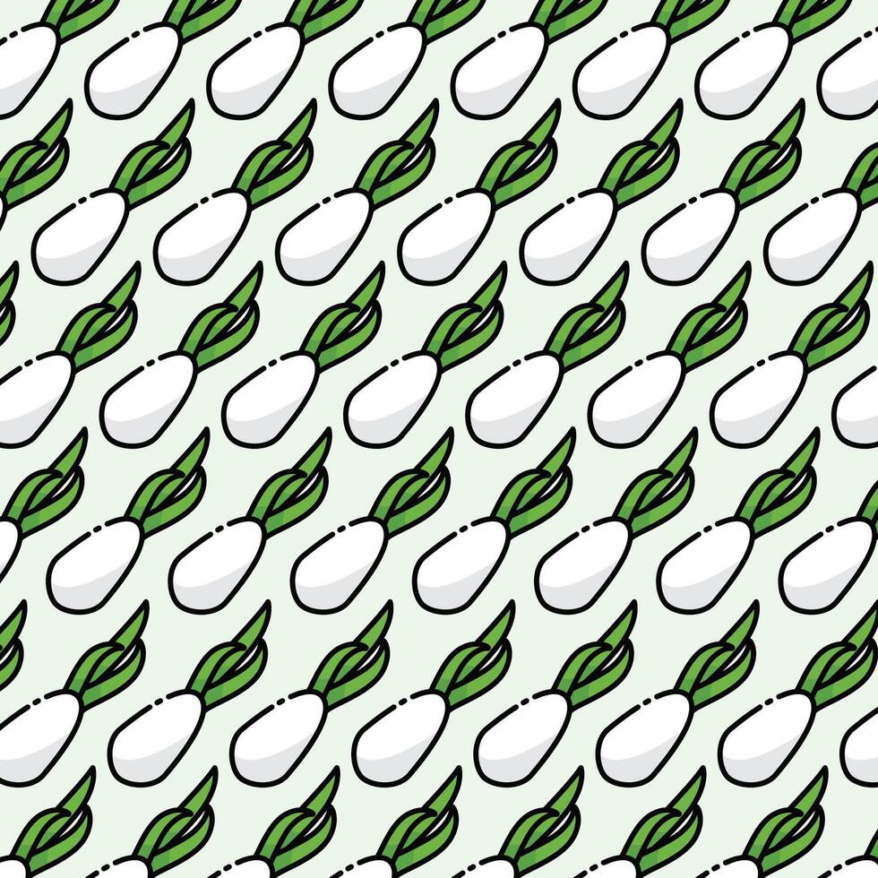 Spring onion pattern design or background vector
