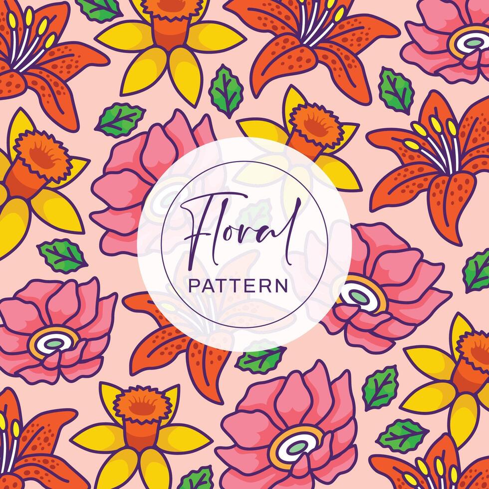 Design flowers template pattern design vector
