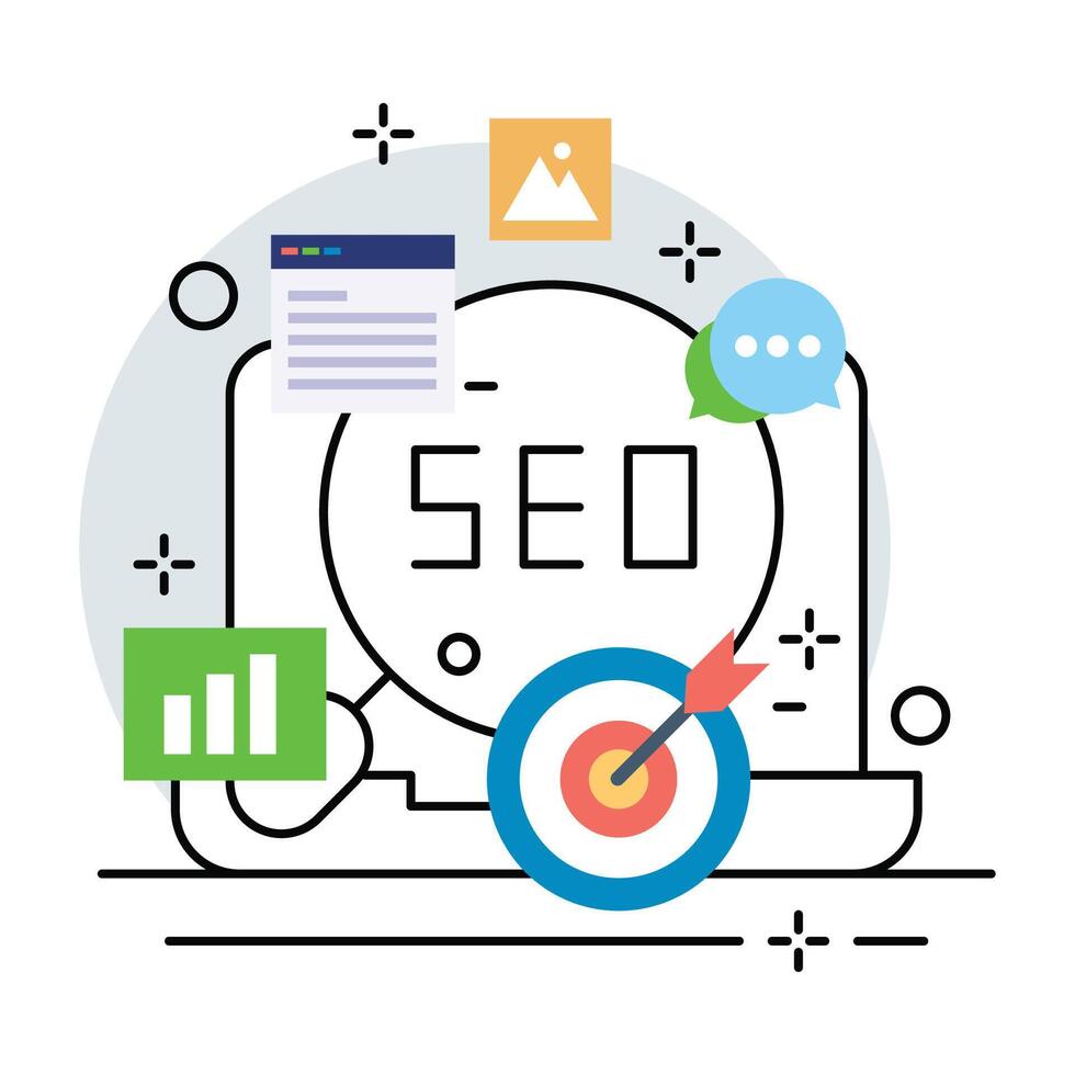 Search SEO illustration design. Vector design