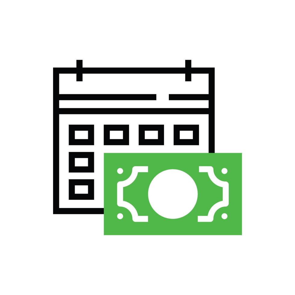 Date payment salary icon illustration design. Vector design