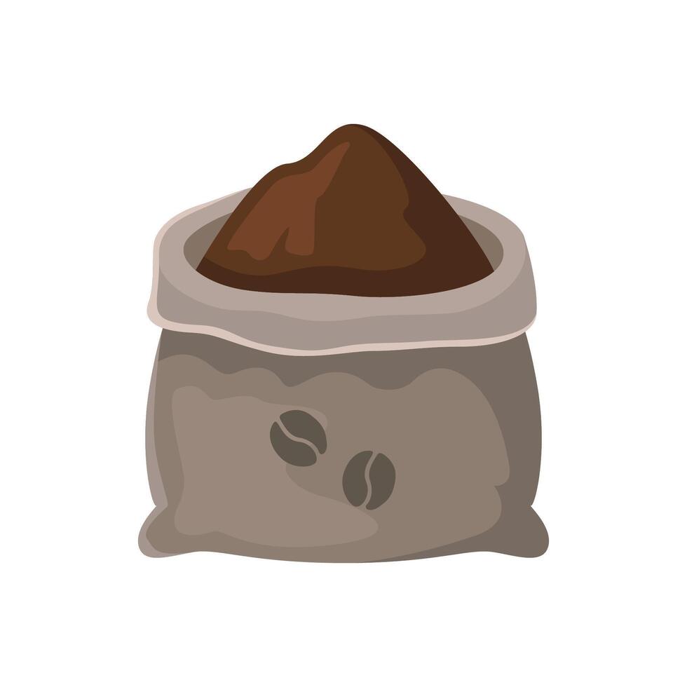 Coffee powder icon illustration. Vector design