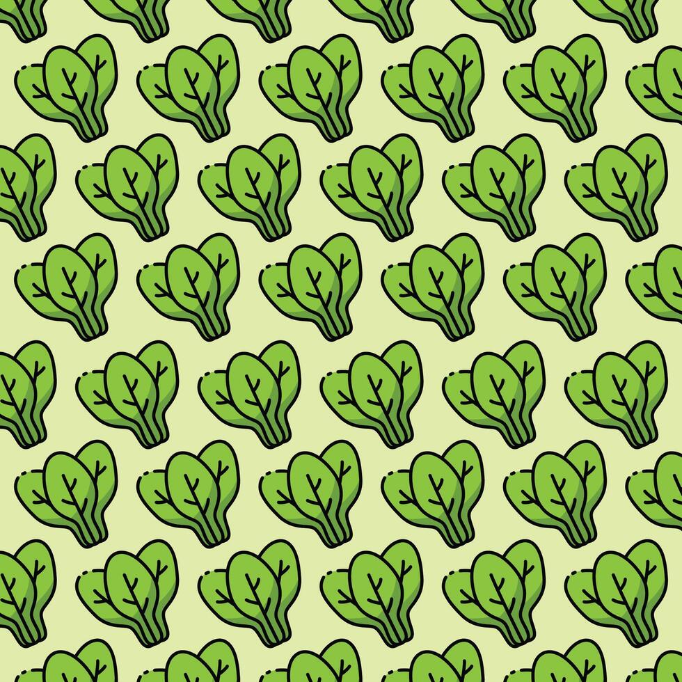 Spinach pattern design or background vector