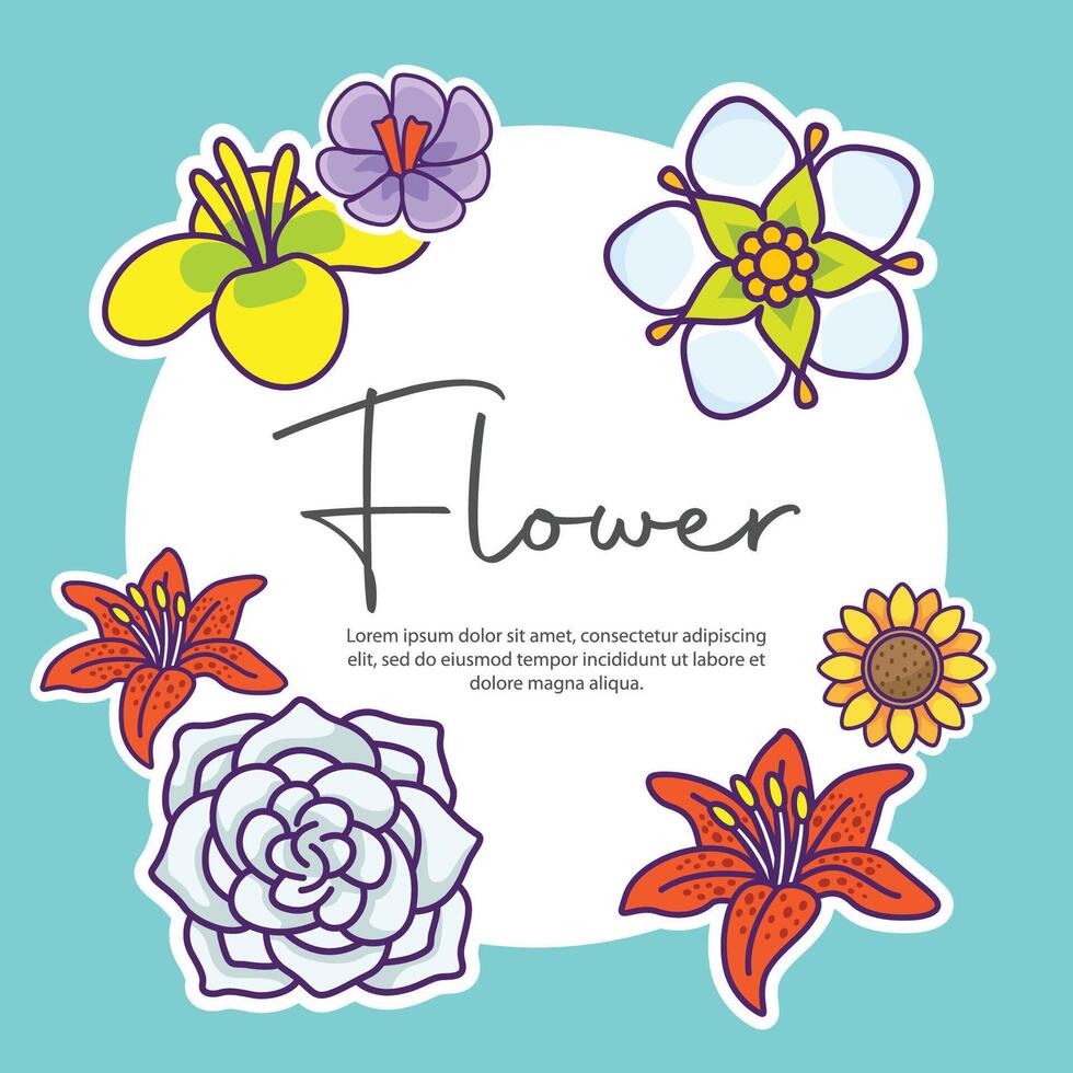 Hand drawn floral background design vector