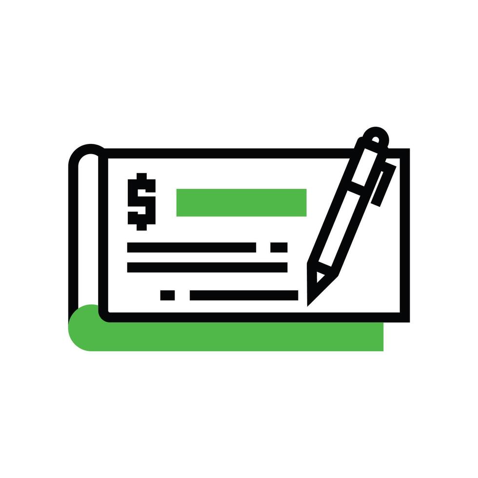 Cheque icon illustration design. Vector design
