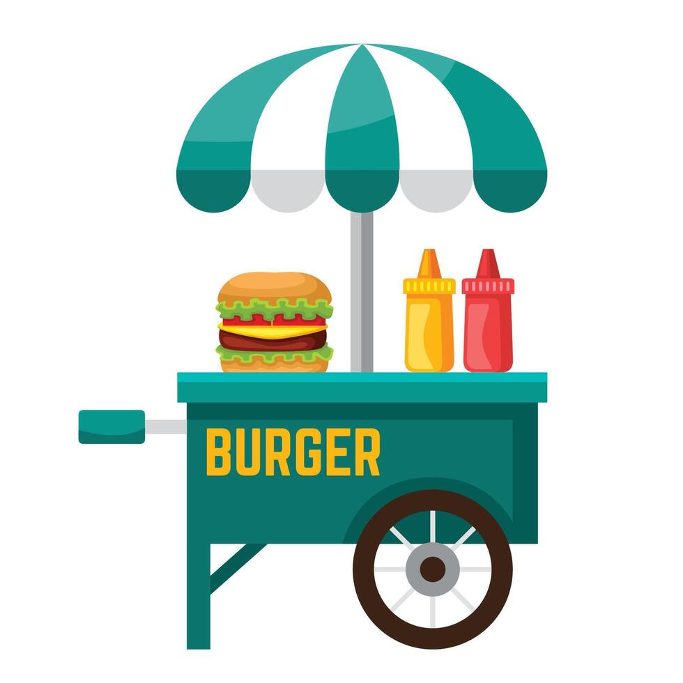 hamburguesa comida carro icono ilustración. vector diseño