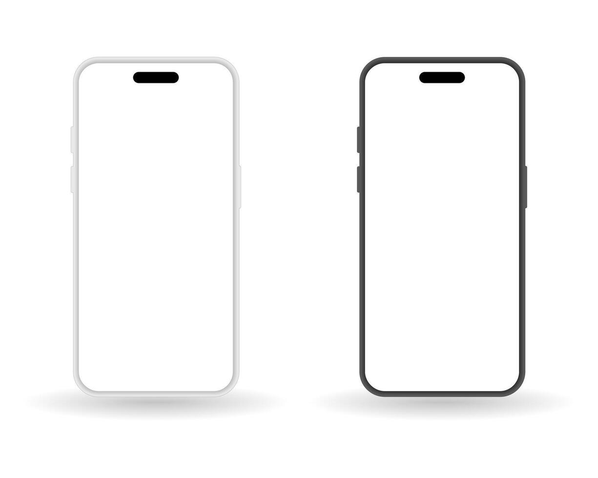 Smartphone mockup vector. Mobile phone. cellphone icon illustration vector