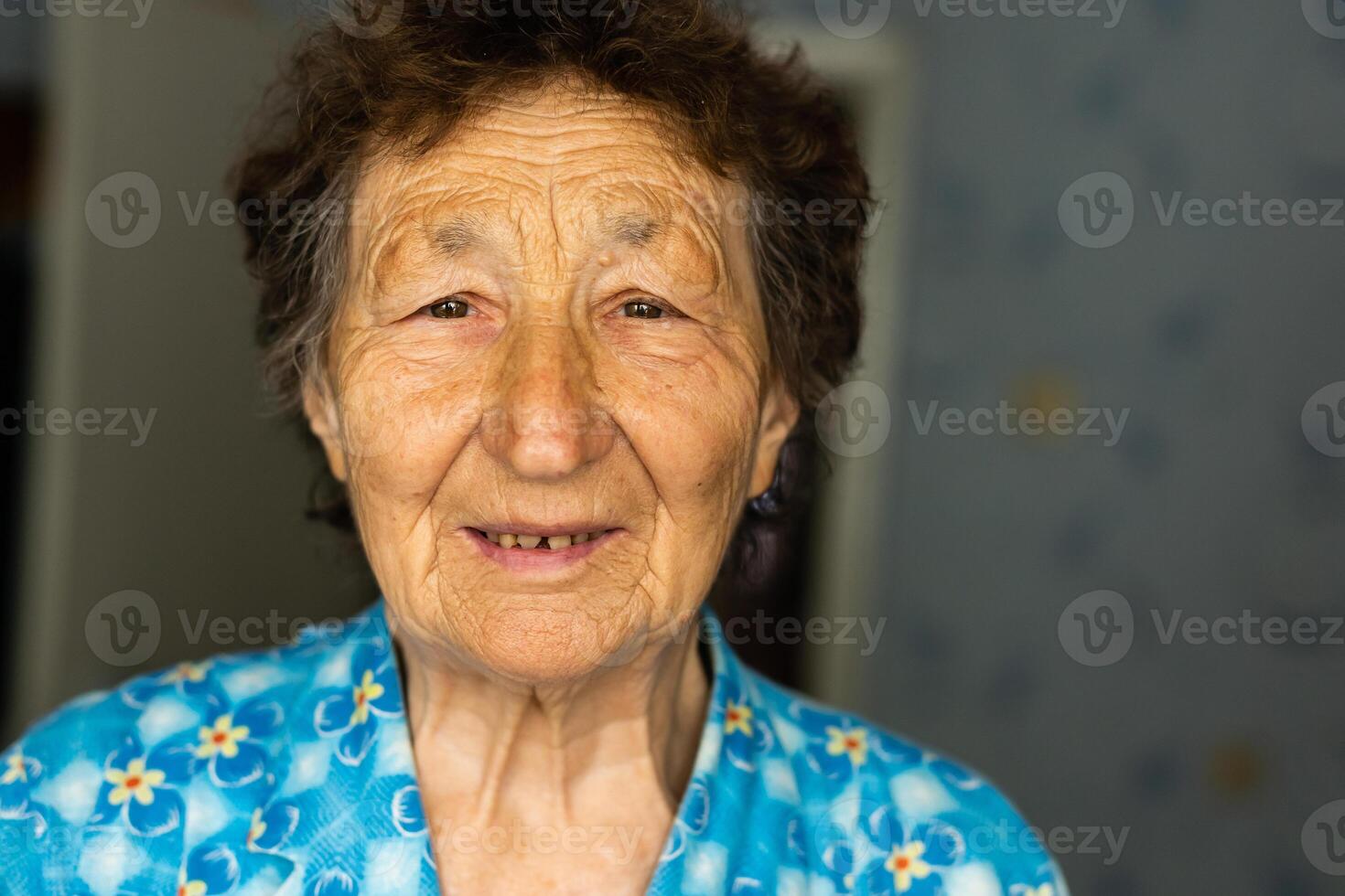 Senior lady portrait, elderly woman photo