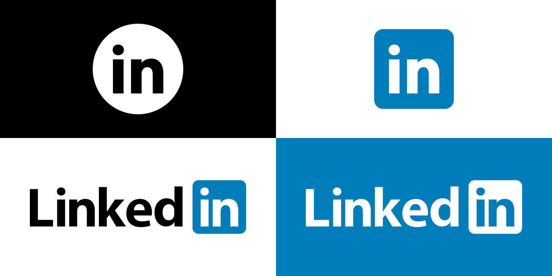 linkedin logo icono vector aislado en blanco antecedentes. trabajo sitio web firmar símbolo