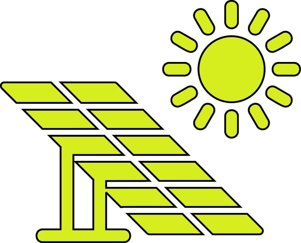 icono de vector de panel solar