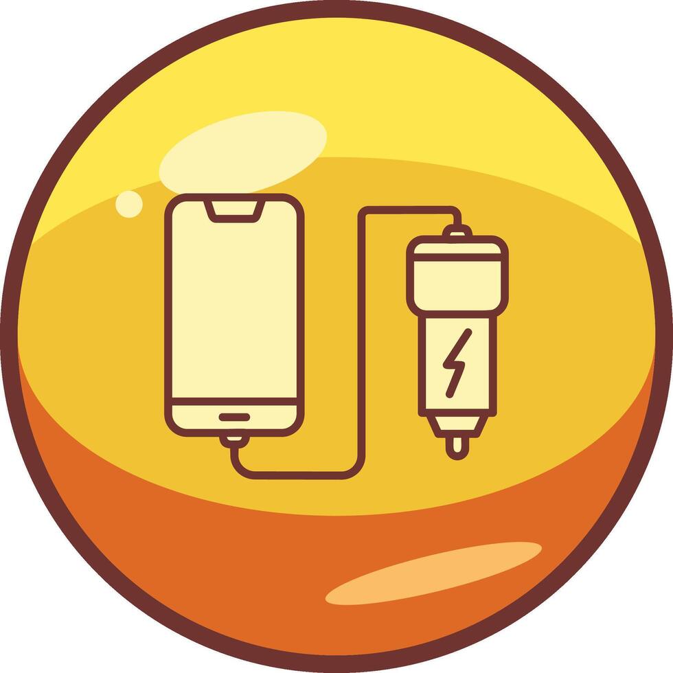 Car phone charging Vector Icon