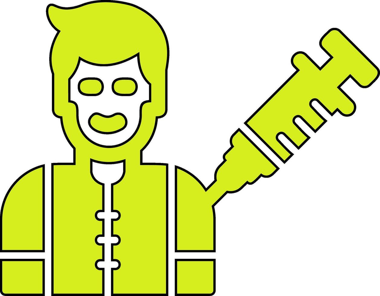 Man Vaccination Vector Icon