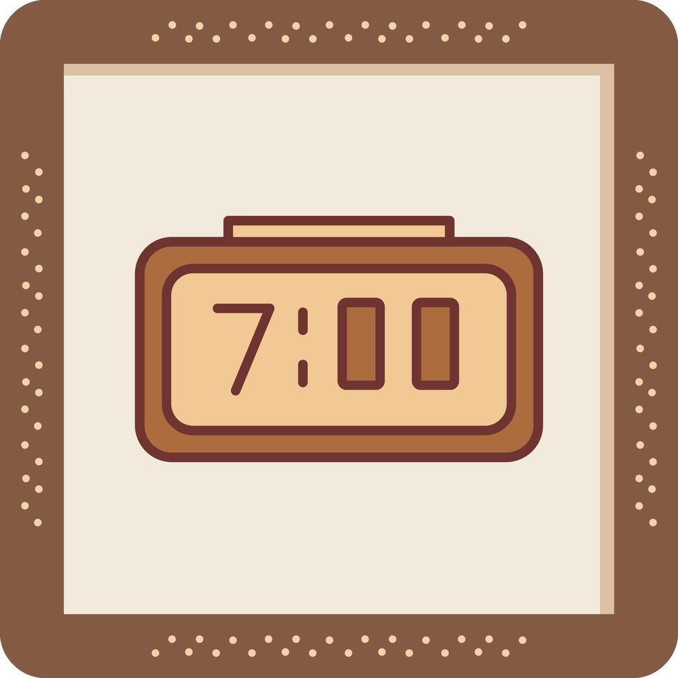 Digital Clock Vector Icon