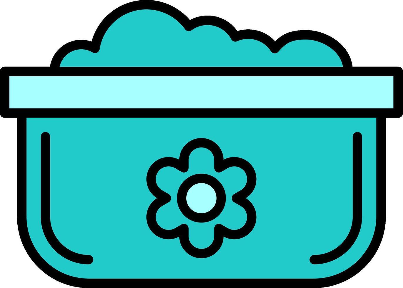 Dishwashing Pot Vector Icon