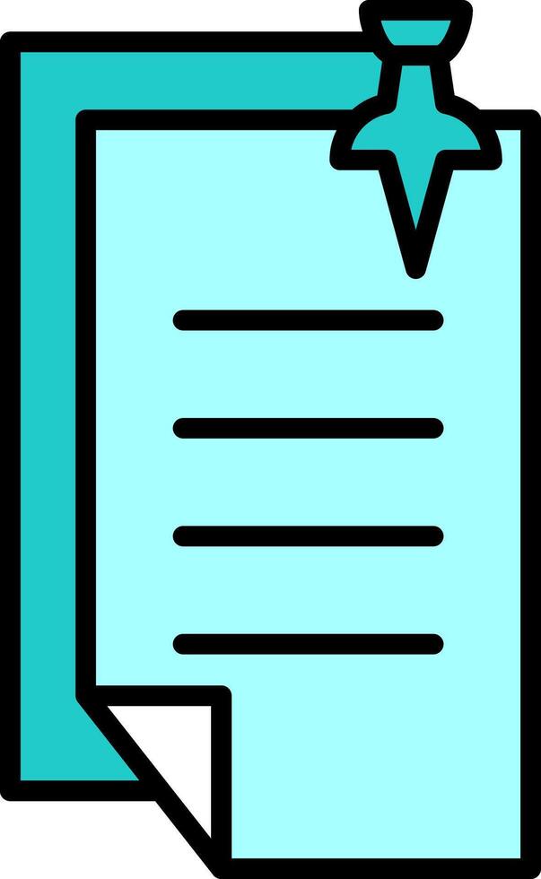 Pin Notes Vector Icon