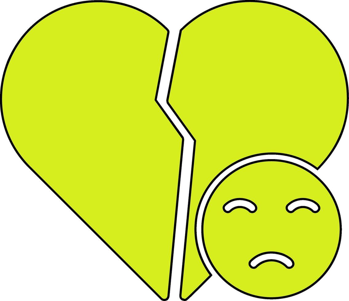 Broken Heart Vector Icon