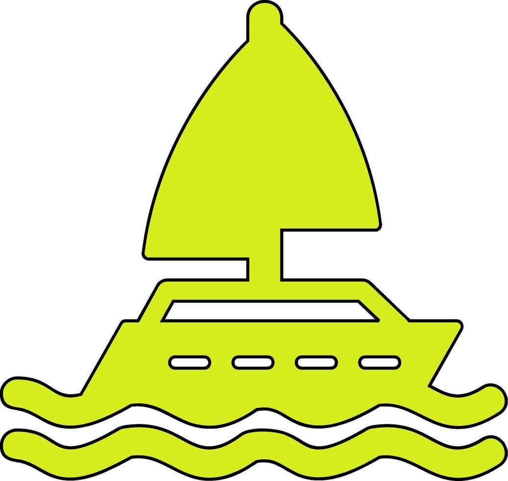 icono de vector de yate