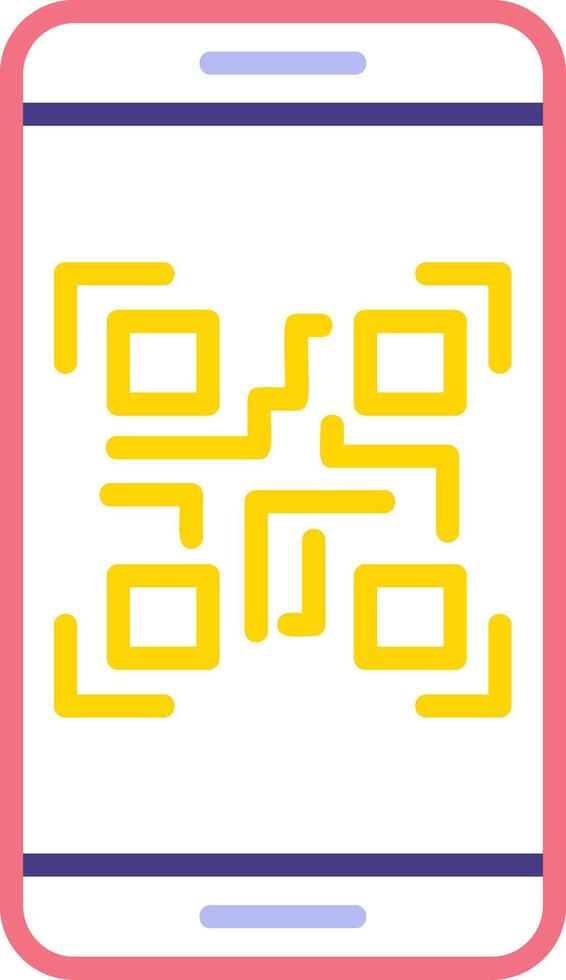 Smartphone Qr Code Vector Icon