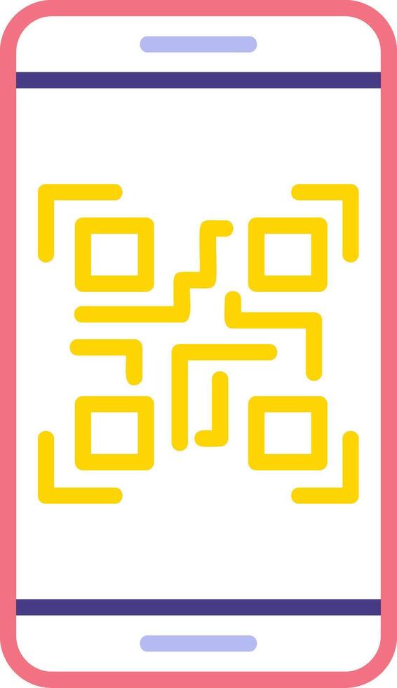 Smartphone Qr Code Vector Icon