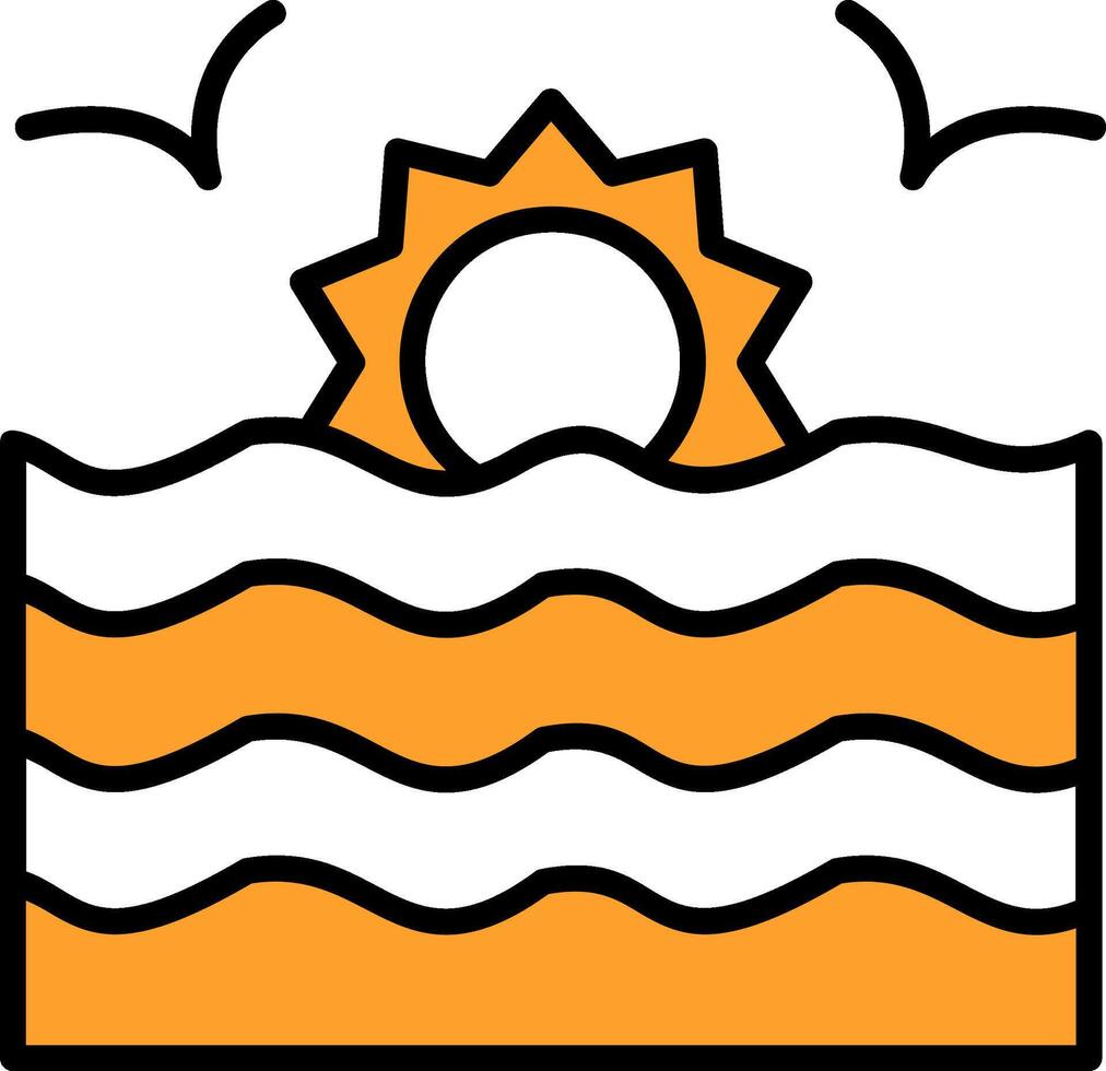 icono de vector de puesta de sol