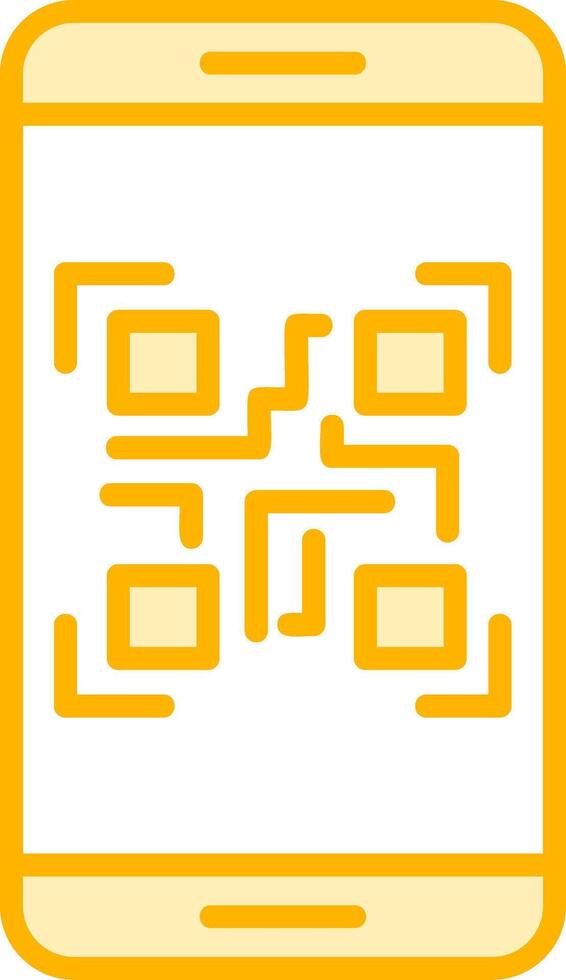 teléfono inteligente qr código vector icono