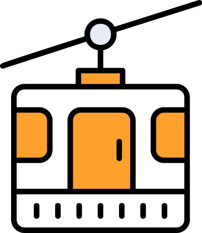 icono de vector de cabina de teleférico